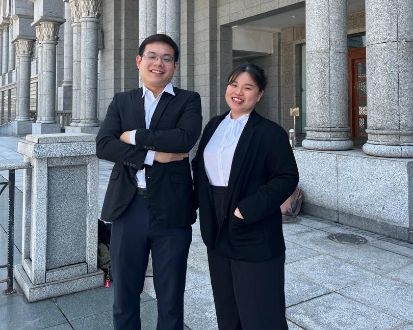 Christopher and Julie at the Palace of Justice, Putrajaya.
